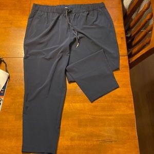 NWT Navy J. Jill Fit Lightweight Pants, Capri, Tie-Waist, XL Petite
